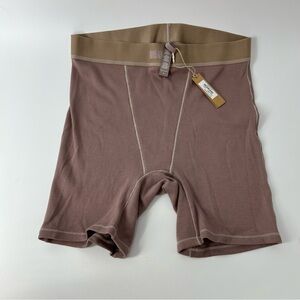 SKIMS Umber Ribbed Shorts Medium